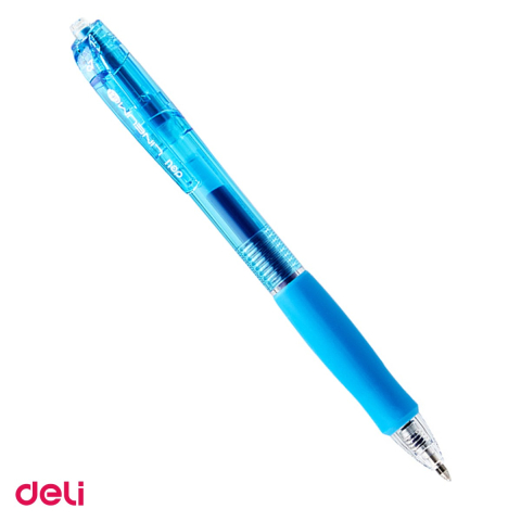 Pixuri - Pix cu gel Deli Lineum, cu mecanism, varf 0.7 mm, cerneala albastra