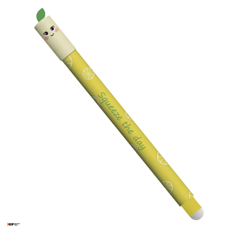 Rollere - Pix cu gel Eberhard Faber Fruity Erase it!, varf de 0,7 mm, Lamaie, cu cerneala albastra, se poate sterge