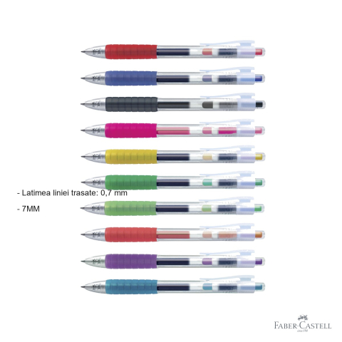 Pix cu gel Faber-Castell Fast Gel 0.7mm, uscare rapida, scriere usoara, verde [1]