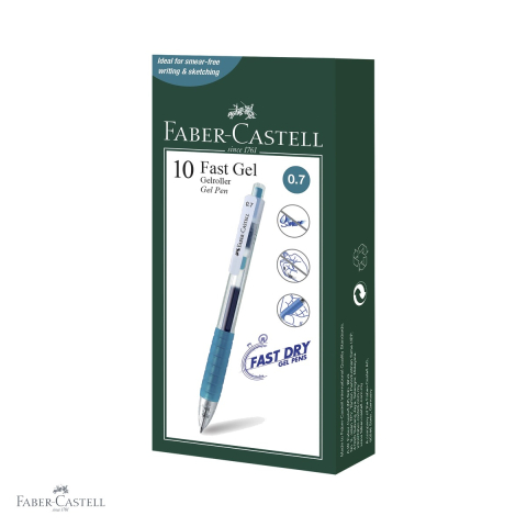 Pix cu gel Faber-Castell Fast Gel turcoaz 0.7mm, uscare rapida, scriere usoara [3]