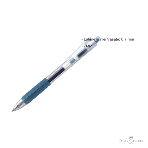 Pix cu gel Faber-Castell Fast Gel turcoaz 0.7mm, uscare rapida, scriere usoara [2]