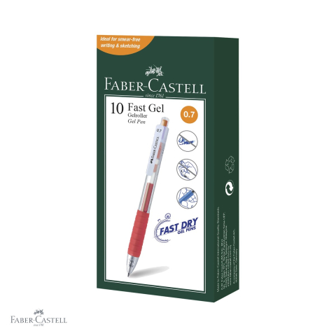 Pix cu gel Faber-Castell Fast Gel, varf 0.7 mm, uscare rapida, portocaliu, pentru scriere confortabila [3]