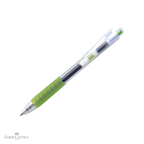 Pixuri - Pix cu gel Faber-Castell Fast Gel vernil 0.7mm, uscare rapida, mina retractabila