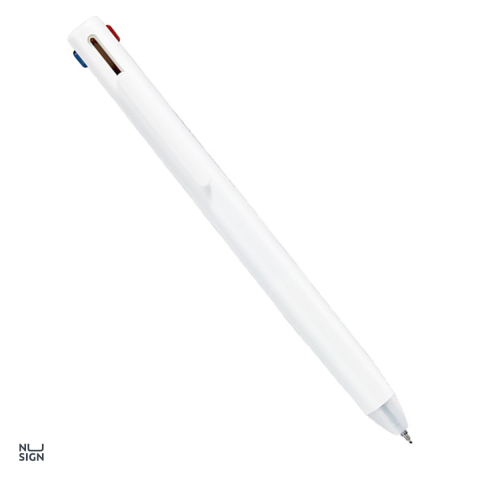 Pixuri - Pix cu gel Nusign, cu 3 culori, cu mecanism, varf 0.5 mm, corp alb