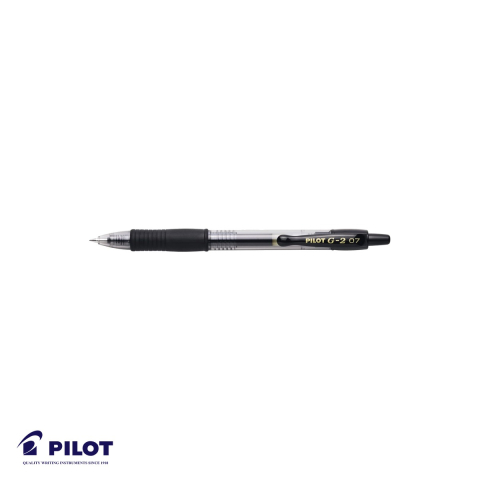 Pixuri - Pix cu gel retractabil Pilot G2, varf 0.7mm, cerneala neagra, grip ergonomic