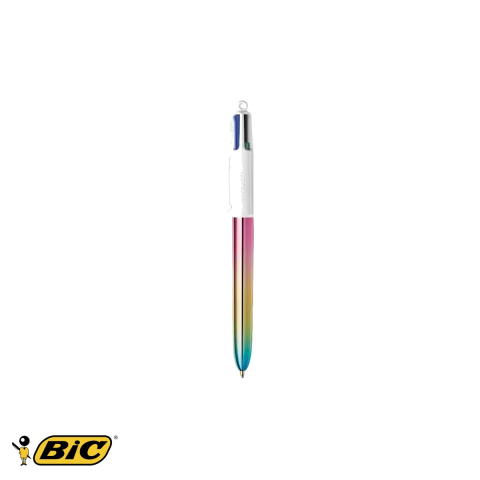 Birotica papetarie - Pix cu mecanism 4 culori Bic Gradient, varf 1.0 mm, cerneala rapida, pentru birou si scoala