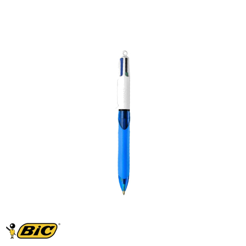 Birotica papetarie - Pix cu mecanism 4 culori Bic Grip, varf mediu 1.0 mm, grip cauciucat, pentru scris confortabil
