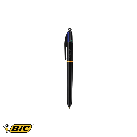 Birotica papetarie - Pix cu mecanism 4 culori Bic Pro, varf 1 mm, scriere fluenta pentru birou si scoala