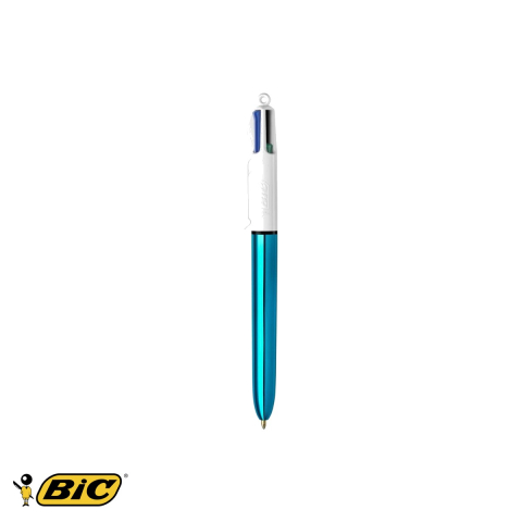 Pix cu mecanism 4 culori Bic Shine, varf 1mm, design lucios, pentru birou si scoala [3]