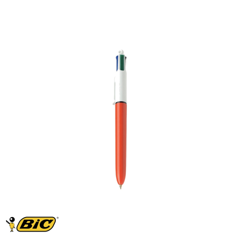 Birotica papetarie - Pix cu mecanism 4 culori Bic, varf fin 0.8 mm, pentru birou si scoala