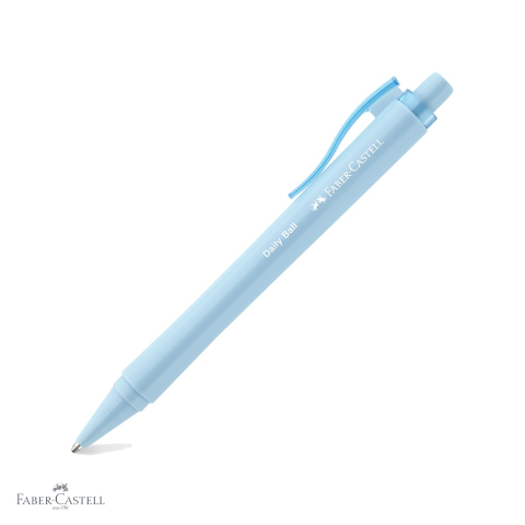 Pixuri - Pix cu mecanism Faber-Castell Daily, mina XB, cerneala albastra rezistenta la documente, corp din plastic reciclat