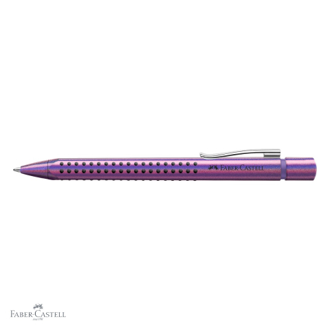 Pix cu mecanism Faber-Castell Grip 2011 Glam violet, design ergonomic triunghiular, rezerva XB capacitate mare [3]