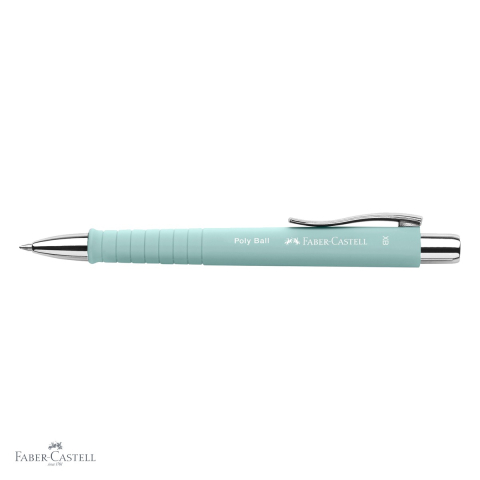 Pix cu mecanism Faber-Castell Poly Ball Bleu Caraibe, grip ergonomic triunghiular, mina albastra XB, editie limitata [3]