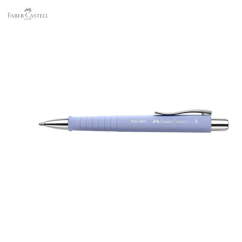 Pix cu mecanism Faber-Castell Poly Ball, grip ergonomic triunghiular, culoare lila iris, rezerva XB albastra [4]