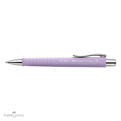 Pix cu mecanism Faber-Castell Poly Ball, grip lila, mina albastra XB, editie limitata [3]