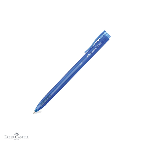 Pixuri - Pix cu mecanism Faber-Castell RX7, cerneala albastra rezistenta la apa, varf needle 0.7 mm, corp ergonomic triunghiular