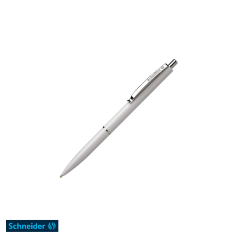 Pixuri - Pix cu mecanism Schneider K15, varf 0.7 mm, corp alb, scriere albastra, reincarcabil