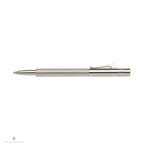 Pix de buzunar Graf von Faber-Castell Pocket Platinum cu capac, corp placat cu paladiu, varf M, scriere neagra, lungime 9 cm [3]