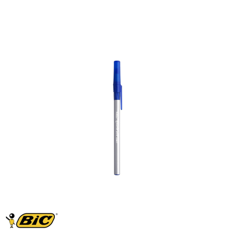 Birotica papetarie - Pix de unica folosinta Bic Round Stic Exact, scriere fina 0.7mm, albastru, pentru birou si scoala