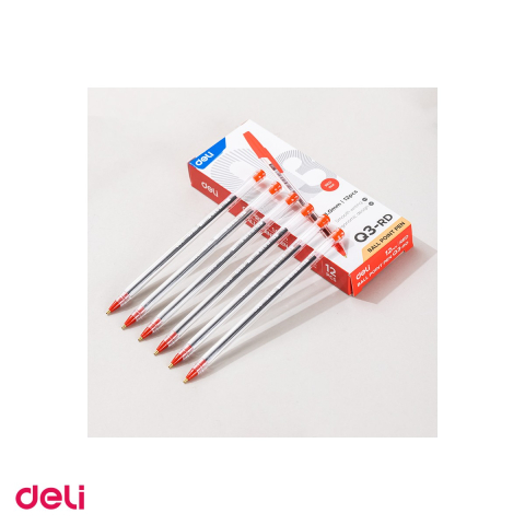 Pix de unica folosinta Deli Think Q3, varf 1 mm, cerneala rosie [4]