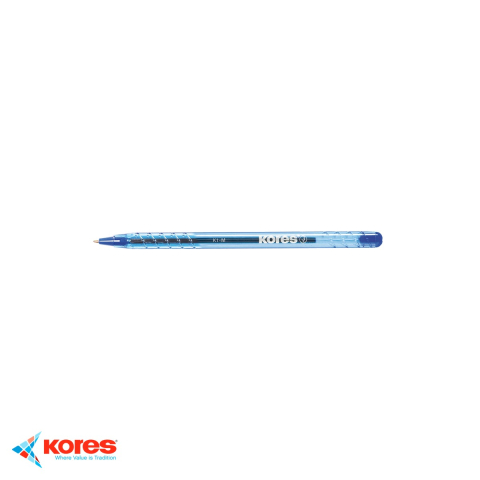 Instrumente de scris - Pix de unica folosinta Kores K1, varf mediu 1mm, scriere albastra, pentru birou si scoala