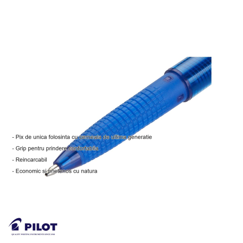 Pix de unica folosinta Pilot Supergrip G, varf 1mm, cerneala albastra, grip confortabil [1]