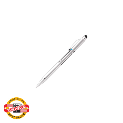 Pixuri - Pix metalic Koh-I-Noor 4 culori cu touch, corp argintiu antiderapant, pentru birou si uz zilnic