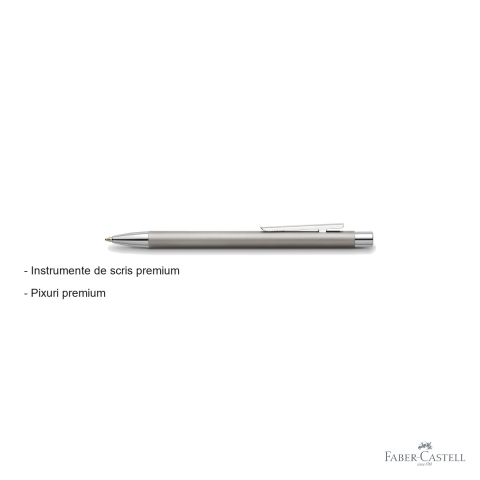 Pix metalic mat Faber-Castell Neo Slim, corp subtire, rezerva neagra M, pentru profesionisti [1]