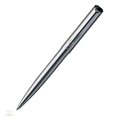 Instrumente de scris - Pix Parker Vector retractabil, corp din otel inoxidabil, mina albastra, argintiu