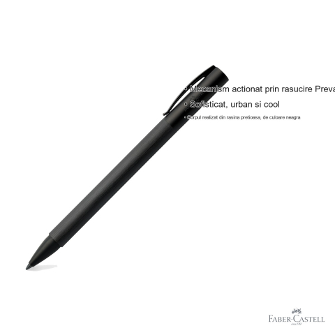 Pix premium Faber-Castell Ambition All Black, corp din rasina neagra, mecanism prin rasucire [2]