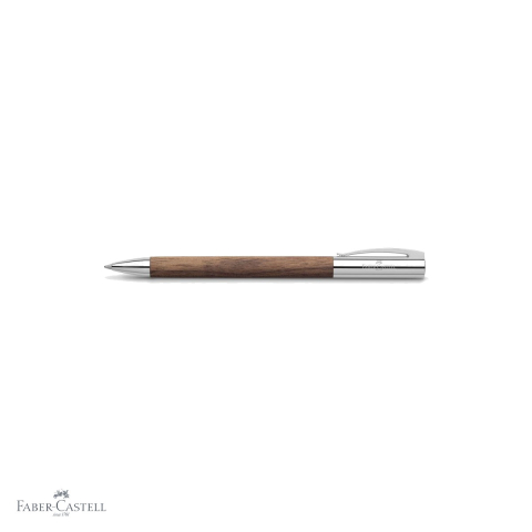 Pix premium Faber-Castell Ambition, corp din lemn de nuc, mecanism rotativ, mina neagra B, pentru birou si semnaturi [3]