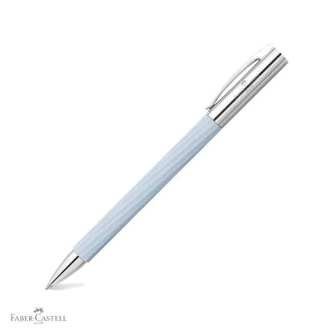 Pixuri premium - Pix premium Faber-Castell Ambition Italic Ice Blue, corp rasina guilloche, editie limitata, cadou elegant