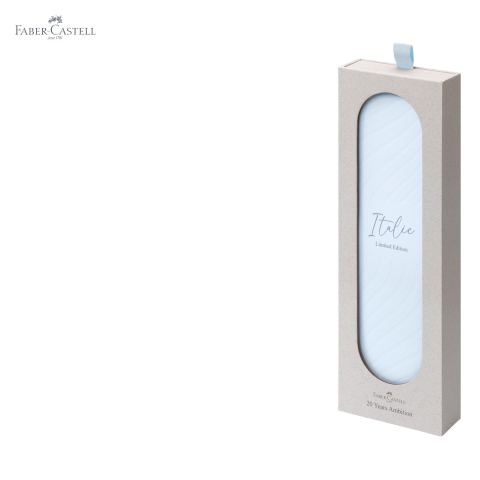 Pix premium Faber-Castell Ambition Italic Ice Blue, corp rasina guilloche, editie limitata, cadou elegant [4]