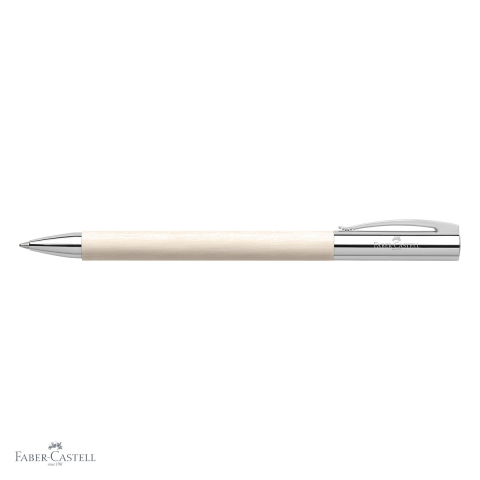 Pix premium Faber-Castell Ambition Precious Resin alb, mecanism rotativ, rezerva neagra M, pentru birou si uz personal [3]