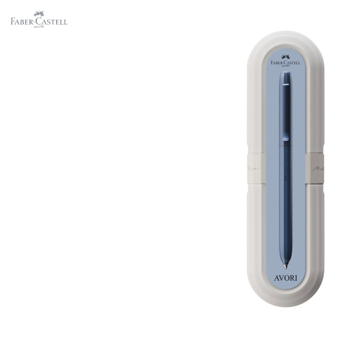 Pix premium Faber-Castell Avori Midnight Muse, mecanism rotativ, mina albastra XB, din plastic reciclat, bleumarin [4]