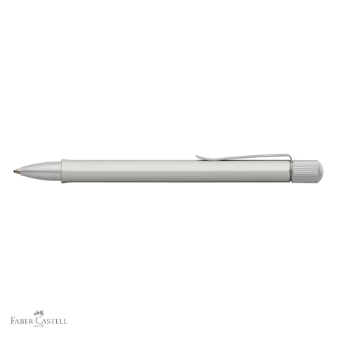 Pix premium Faber-Castell Hexo argintiu mat, corp aluminiu hexagonal, mina neagra B, pentru scriere confortabila [3]