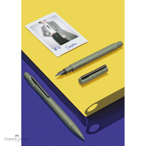 Pix premium Faber-Castell Neo Slim Aluminium, corp metalic subtire, verde, pentru profesionisti [3]