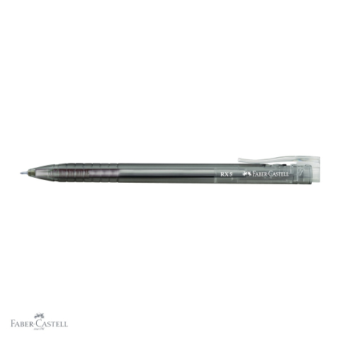 Pix retractabil Faber-Castell RX5, semi-gel cu varf needle 0.5 mm, scriere fluida, negru [3]