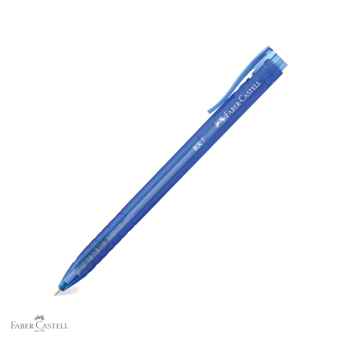 Pixuri - Pix retractabil semi-gel Faber-Castell RX7, varf needle 0.7 mm, scriere usoara, albastru