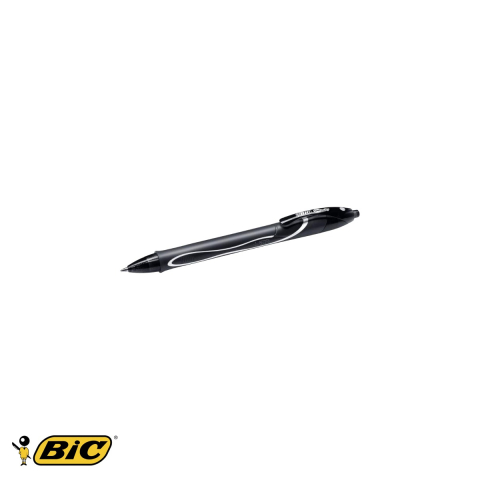 Pix roller Bic Quick-Dry semi-gel retractabil, varf mediu 0.7 mm, cerneala neagra cu uscare rapida [3]