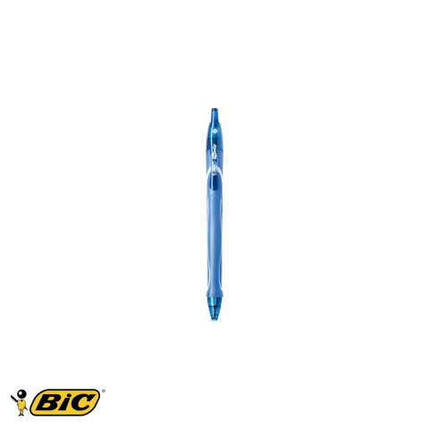 Birotica papetarie - Pix roller retractabil Bic Quick-Dry, gel semi-lichid turcoaz, varf mediu 0.7 mm, uscare rapida