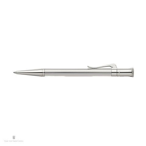 Pix rotativ Graf von Faber-Castell Classic Silver, corp din argint, cutie cadou din lemn, varf M, scriere neagra [3]