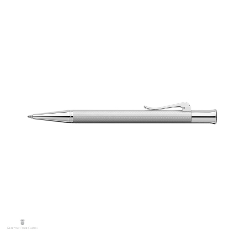 Pix rotativ Graf von Faber-Castell Guilloche Rhodium, corp din metal placat cu rodiu, varf M, scriere neagra [3]