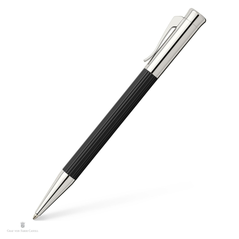 Instrumente de scris premium - Pix rotativ Graf von Faber-Castell Tamitio, corp din metal lacuit, varf M, scriere neagra, negru