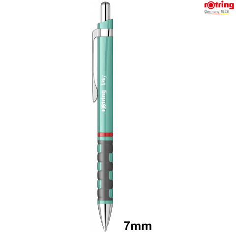 Pix Tikky 3 Albastru Sidefat cu Clip, Mina Jumbo Albastra 0.7mm, Grip Ergonom din Cauciuc, pentru Scriere Extensiva, Rotring [1]