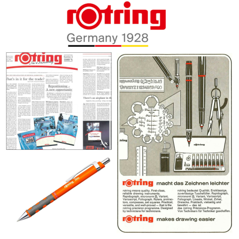 Pix Tikky 3 Portocaliu Neon cu Clip, Mina Jumbo Albastra 0.7mm, Grip Ergonom din Cauciuc, pentru Scriere Extensiva si Vizibila, Rotring [4]