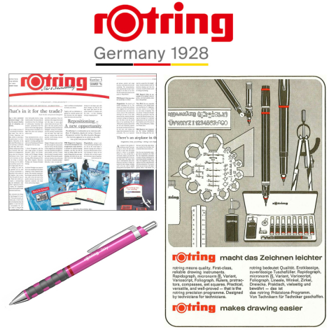 Pix Tikky 3 Roz Neon cu Clip, Mina Jumbo Albastra 0.7mm, Grip Ergonom din Cauciuc, pentru Scriere Extensiva, Rotring [5]