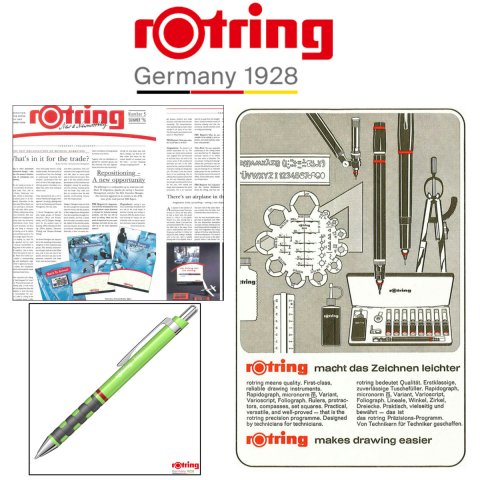 Pix Tikky 3 Verde Neon cu Grip Ergonom din Cauciuc si Mina Jumbo Albastra 0.7mm, pentru Scriere Extensiva si Uz Intensiv, Rotring [4]