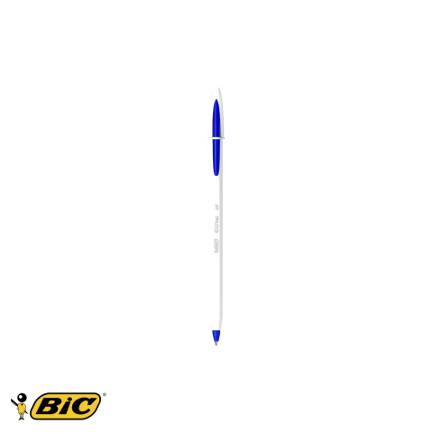 Birotica papetarie - Pix unica folosinta Bic Cristal Up, varf medium 1.2 mm, scriere albastra, pentru birou si scoala