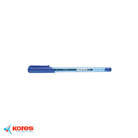 Instrumente de scris - Pix unica folosinta Kores K1, varf 0.7 mm, cerneala albastra, scriere usoara pentru birou si scoala